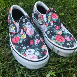 Vans Garden Floral Classic Slip-On shoes.
